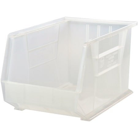 Quantum Storage Systems Storage Bin, Polypropylene, Clear, 8 in H, 11 in W QUS255CL